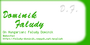 dominik faludy business card